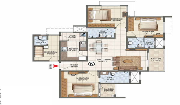 Purva Grand Hills Floor Plan